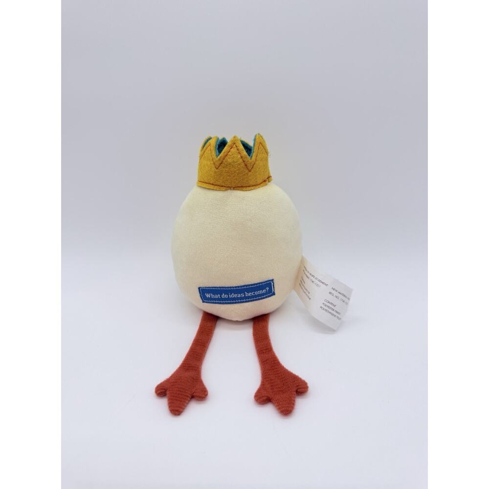 Compendium What Do Ideas Become Crown Hatching Egg Stuffed Beanie Plush 9"